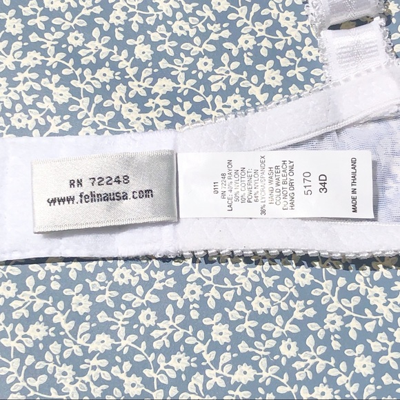 Felina Lingerie White Demi Lace Bra Style 5170 Size 34D - Picture 14 of 16